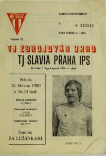 Program  Zbrojovka Brno v.TJ Slavia Praha IPS, 1979-80