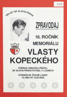 Program - zpravodaj, 16. ročník memoriálu Vlasty Kopeckého, 1993