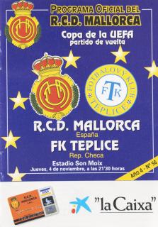 Programa Oficial del R.C.D. Mallorca vs. FK Teplicec, 1999