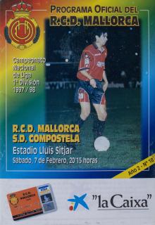 Programa Oficial del R.C.D. Mallorca vs. S.D. Compostela, 1998