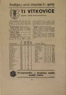 Prvoligový servis čtenářům Sportu, fotbal, 1986/1987