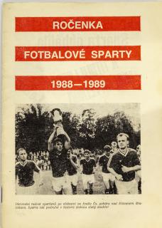 Ročenka fotbalové Sparty, 1988/1989
