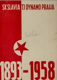 Ročenka TJ DYNAMO PRAHA 65 let, podpis Laufer