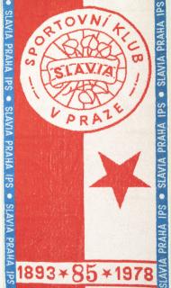 Ručník Slavia Praha IPS, 1893-1975, 85 let