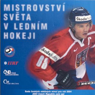 Sada českých oběžných mincí pro rok 2004 MS hokej Praha