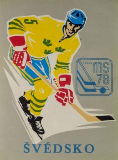 Samolepka  1978, MS Hokej Praha , Švédsko
