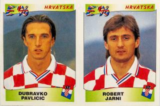 Samolepka, kartička Paniny, Euro 96, Pavlicic, Jarni, Hrvatska