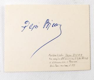 Sběratelská karta, Pepi Bican, 1998
