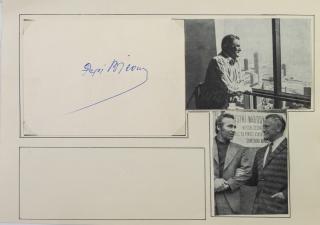 Sběratelská karta, Pepi Bican,  autogram, fotografie