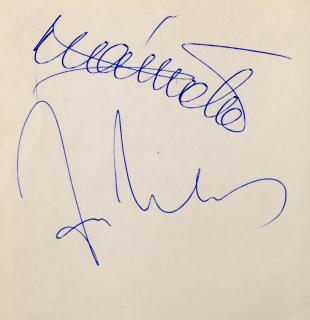 Sběratelská karta, podpis Plánička a Viktor, 1981