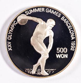 Severní Korea 500 wonů, 1989, XXV. Olympijské hry Barcelona, 1992