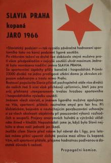 Slavia Praha  kopaná JARO 1966