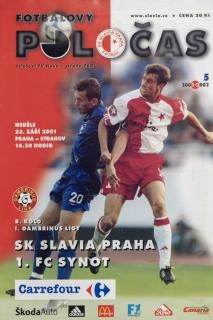 Slávistický POLOČAS SK SLAVIA PRAHA vs. 1.FC Synot, velký + plakát