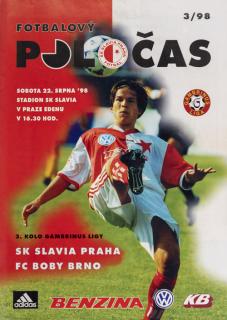 Slávistický POLOČAS SK SLAVIA PRAHA vs. FC Boby Brno, velký + plakát