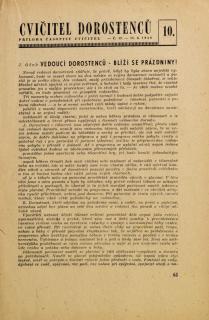 Sokol, Cvičitel dorostenců, č. 10/ 1949