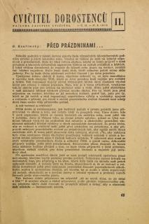 Sokol, Cvičitel dorostenců, č. 11/ 1949