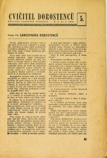 Sokol, Cvičitel dorostenců, č. 5/ 1949