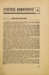 Sokol, Cvičitel dorostenců, č. 6/ 1949