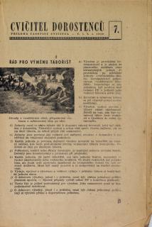 Sokol, Cvičitel dorostenců, č. 7/ 1949