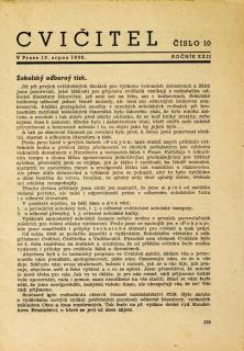 Sokol, Cvičitel, Ročník XXII, Číslo 10, 1946