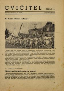 Sokol, Cvičitel, Ročník XXII, Číslo 3, 1946