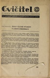 Sokol, Cvičitel, Ročník XXV, Číslo 15-17, 1949