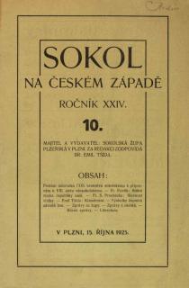 Sokol na českém západě, 10/1925