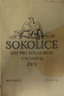 Sokolice, list pro sokolskou výchovu žen, Roč. XX, číslo 4, 1928