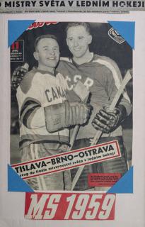 Soubor výstřižků z novin a časopisů, MS hokej 1959