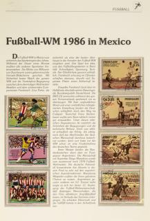 Soubor Známek, Fussball, WM 1986 in Mexico, 7 ks
