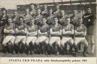 SPARTA ČKD PRAHA , vítěz Středoevropského poháru 1964