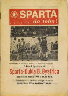 Sparta, Do Toho!, AC Sparta Praha v. Dukla B. Bystrica, 1978