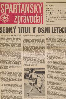 Sparťanský zpravodaj, sedmý titul v osmi letech, 6/1991