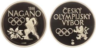 Stříbrná medaile Nagano, 1998, Ag, PROOF