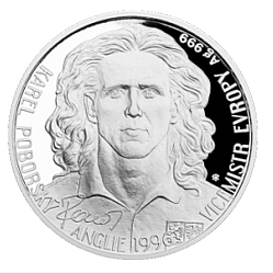 Stříbrná mince 2 NZD, Karel Poborský