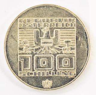 Stříbrný 100 schilling 1976, OH Innsbruck