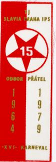 Stuha XVI. Karneval Odboru přátel SK Slavia Praha, 1979