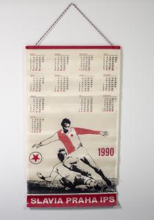 Textilní kalendář Slavia Praha IPS, 1990