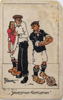 Umělecká dopisnice Sportsman - gentleman, fotbal