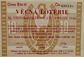 Věcná loterie XI. Všesokolského sletu v Praze, 1948 II