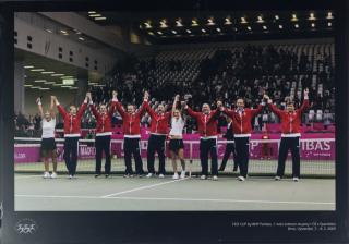 Velkoformátová fotografie, Fed Cup team, ČR v. Španělsko, 2009