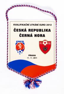 Vlaječka a plakát, Česká rep. v. Černá Hora, 2011