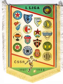 Vlajka I. liga fotbalu  1987/1988, velká