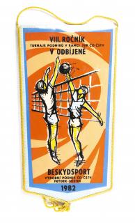 Vlajka klubová BIG, VIII. ročník turnaje v odbíjené, Beskydsport, 1982