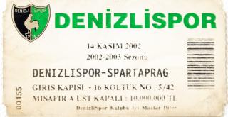 Vstupenka fotbal, Denizlispor - Sparta Prag, 2002