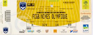 Vstupenka fotbal ,FCGB v. Nimes Olypique, 2018