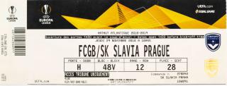 Vstupenka fotbal, FCGB v. SK Slavia Prague, 2018
