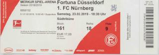 Vstupenka fotbal, Fortuna Dusseldorf v. 1. FC Nurnberg, 2019