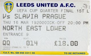 Vstupenka fotbal Leeds United vs. Slavia Prague III