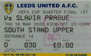 Vstupenka fotbal Leeds United vs. Slavia Prague IV